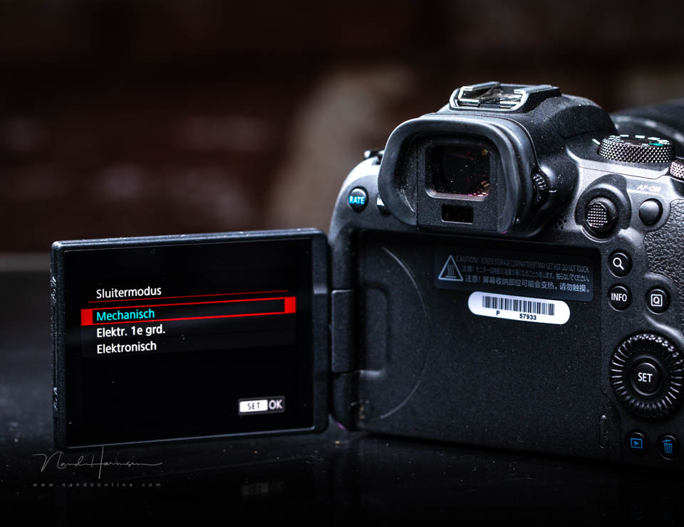 Nando canon r6 sluitermodus Nando canon r6 sluitermodus