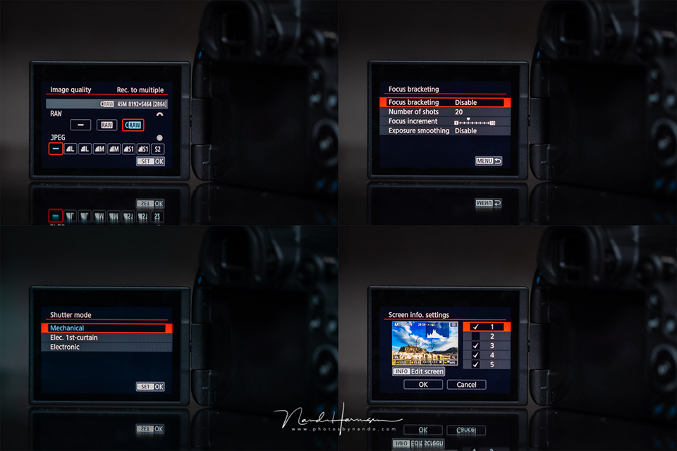 Nando eos r5 menu 01 Nando eos r5 menu 01