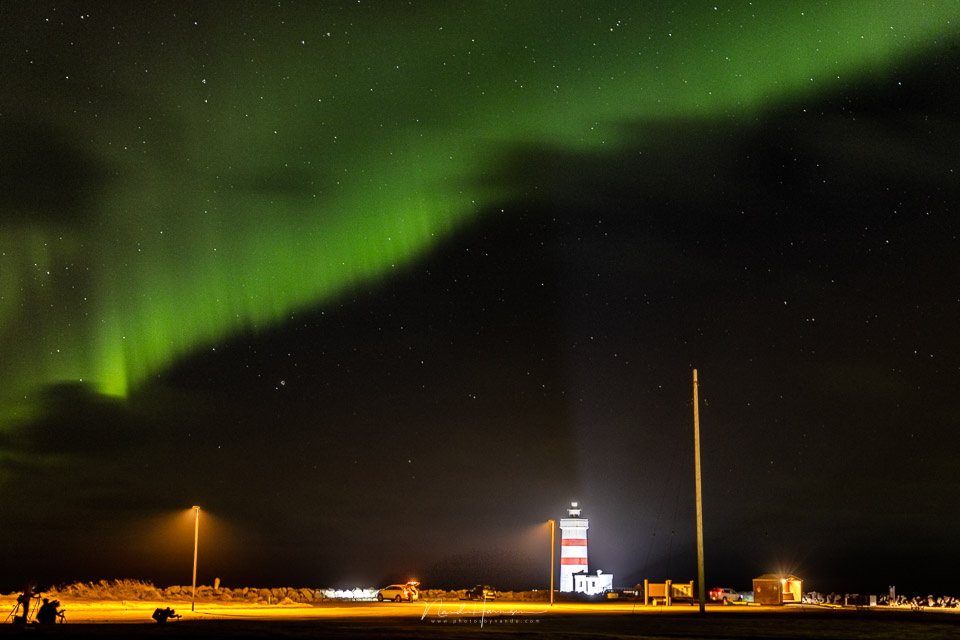 Nando ijsland noorderlicht vuurtoren