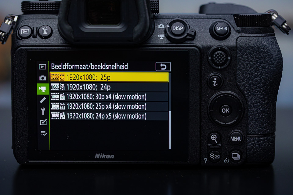 Nando nikon z6II filmfuncties