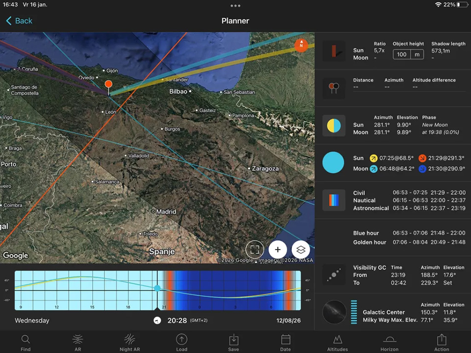 Nando photopills solareclipse planner