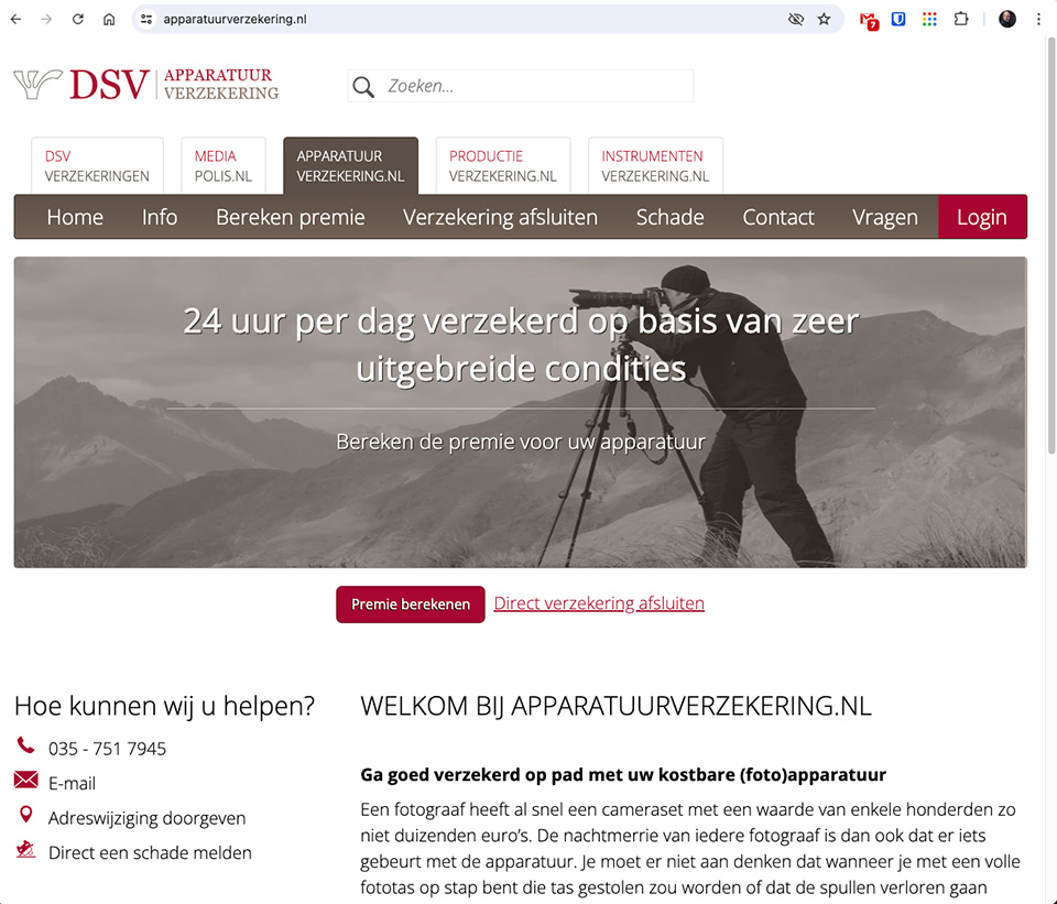 Nando dsvapparatuurverzekering Nando dsvapparatuurverzekering