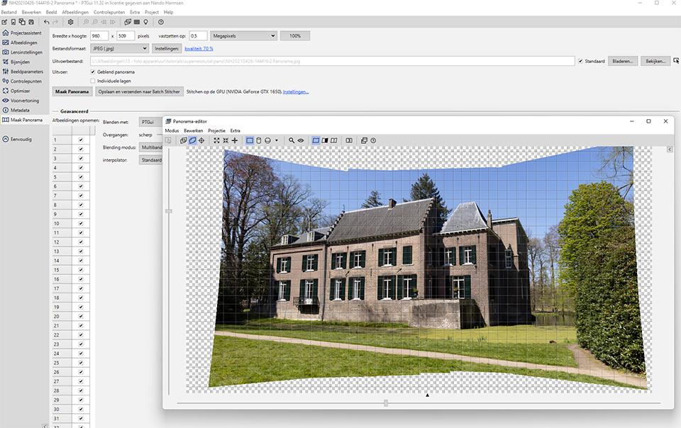 Ptgui panorama screenshot Ptgui panorama screenshot
