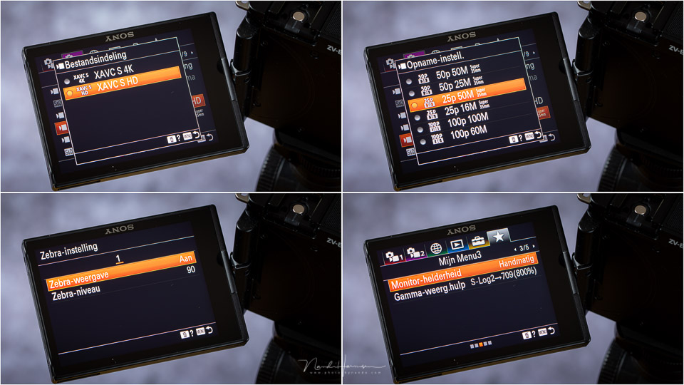 Sony zve10 filmmenu Sony zve10 filmmenu
