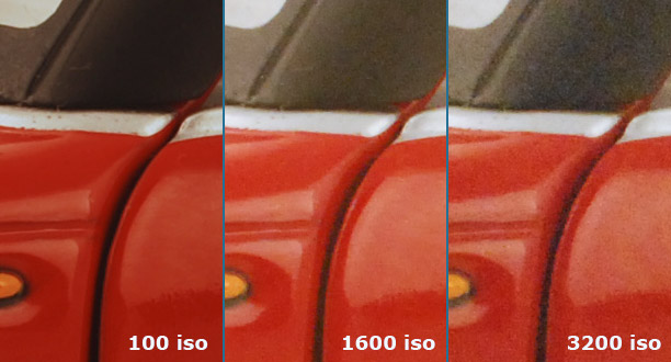 Nikon D40x 100% crop ISO test
