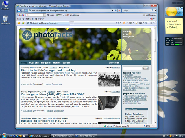 Screenshot: Photofacts in Vista