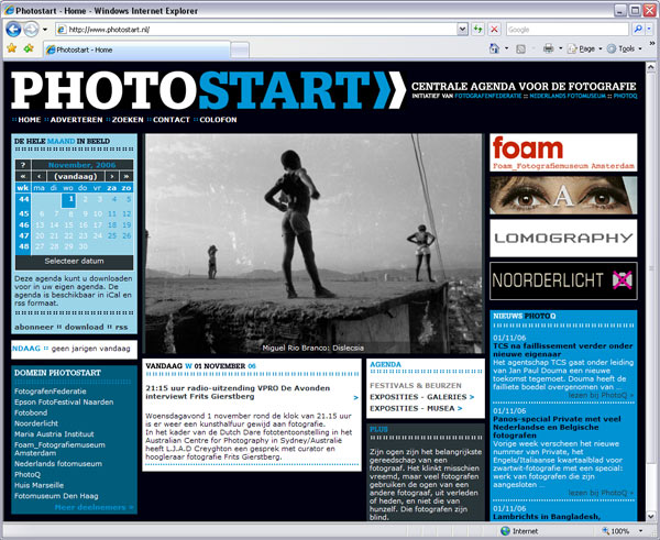 Screendump Photostart.nl