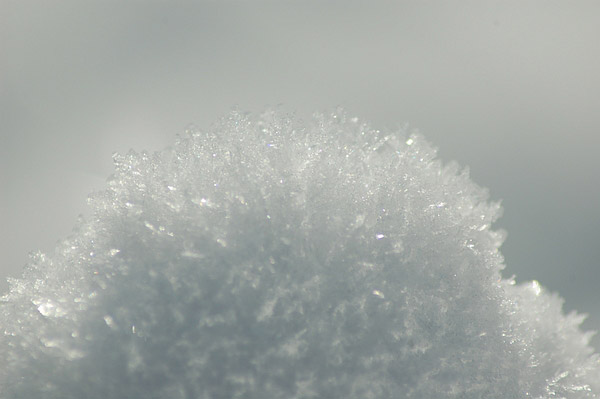 Macrofoto van sneeuw Macrofoto van sneeuw