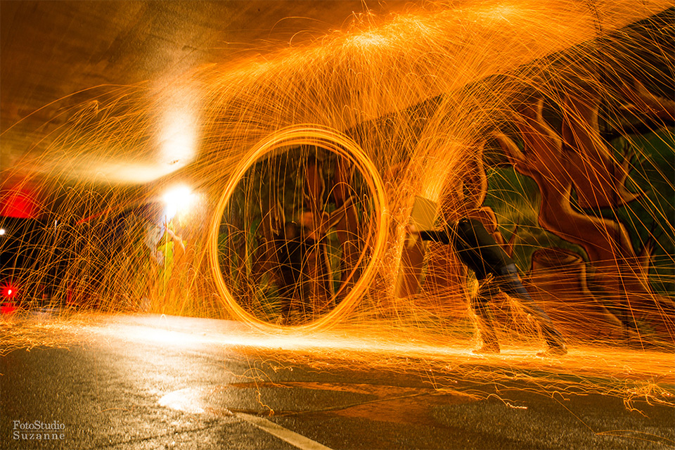 Lightpainting met staalwol