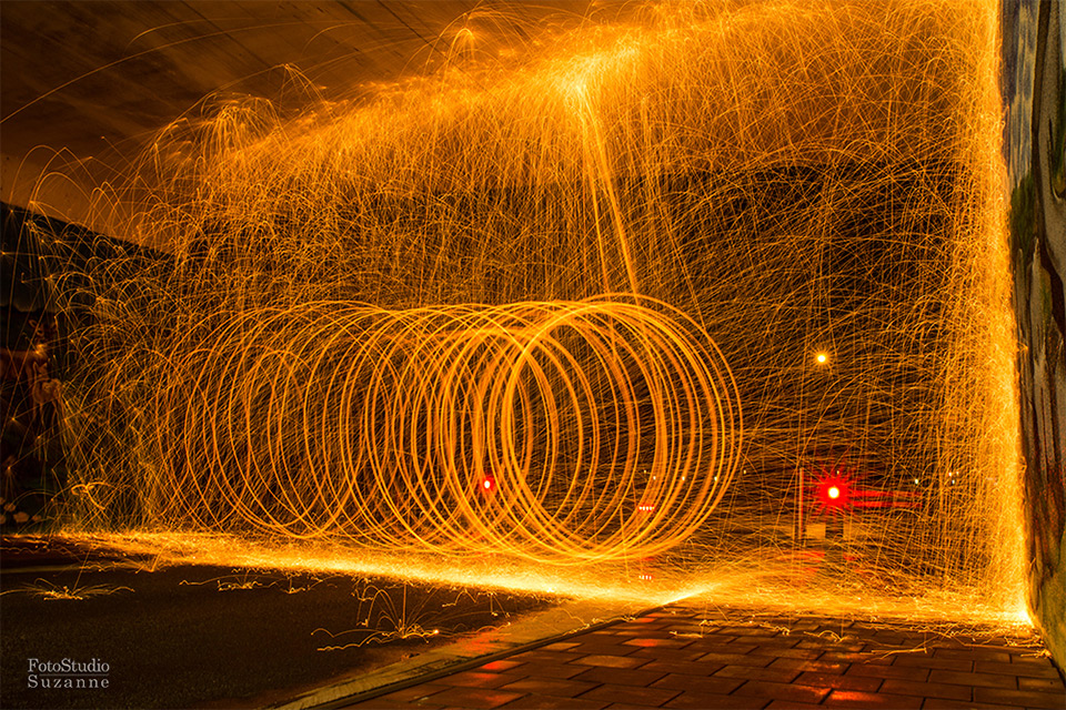 Lightpainting met staalwol