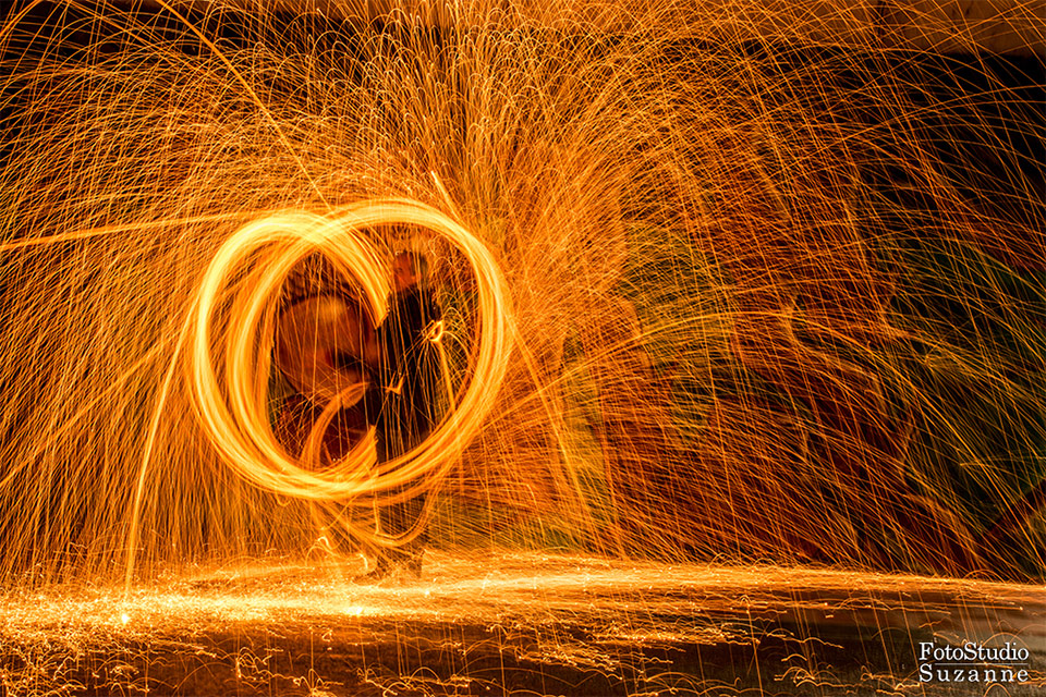 Lightpainting met staalwol