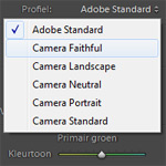 Lightroom: Camera profielen gebruiken