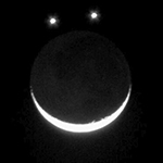 Jupiter, Venus en de maan vormen 16 mei een smiley