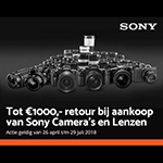 Sony cashbacks tot 1000 euro bij CameraNU.nl