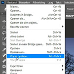 Last van de nieuwe 'opslaan als' in Photoshop? Pas je sneltoets aan