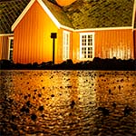 Een avond- of nachtfoto met een verrassend standpunt
