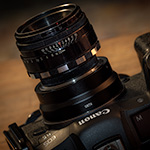 Frontlens element omdraaien van een vintage lens