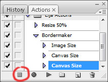 Stop action recording