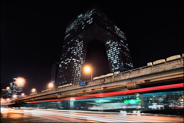 CCTV headquartes with the elevated third ring-road