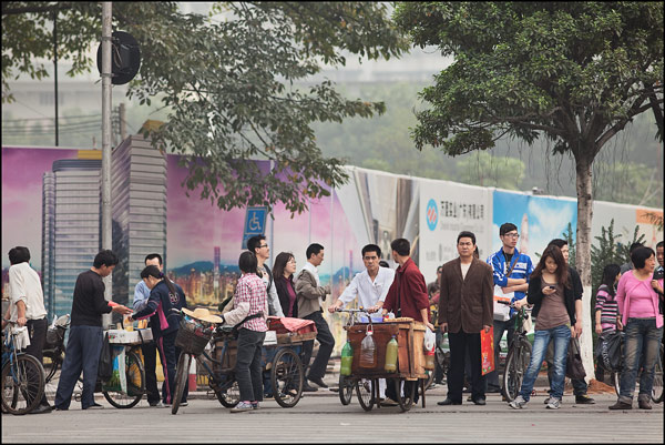 Drukte in zuidelijk Guangzhou