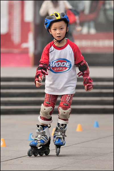 Virtuoze capriolen op skates Virtuoze capriolen op skates
