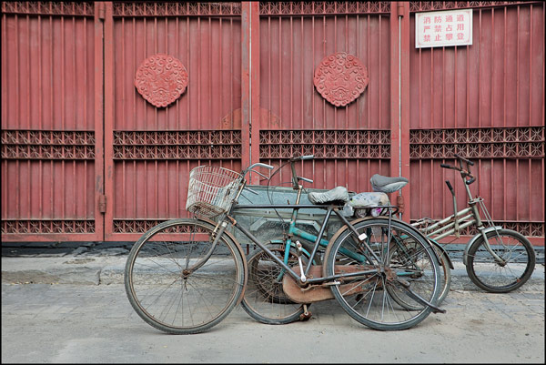Grafisch fietsenstilleven in Beijing
