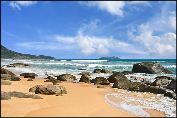 Untouched tropical beach in Sanya, Hainan