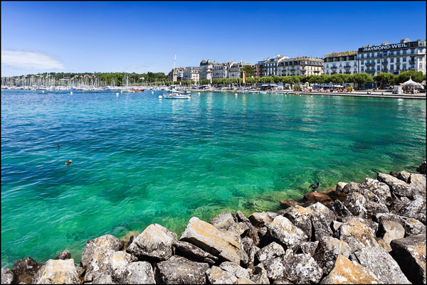 Magnificent lake shore of Geneva Magnificent lake shore of Geneva