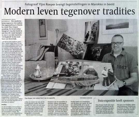 Artikel in het NHD Artikel in het NHD