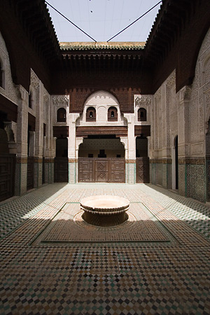 Binnenplaats van Medrasa Bou Inania Binnenplaats van Medrasa Bou Inania