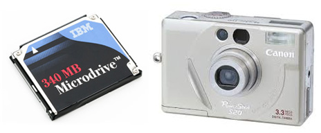 Canon S20 met 340MB Microdrive